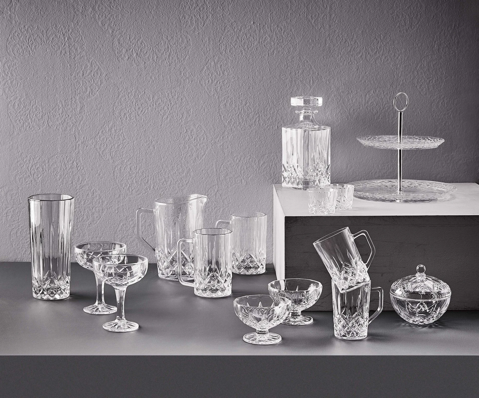 Verre à café avec anse Harvey 27,5 cl Lot de 4, Transparent Aida