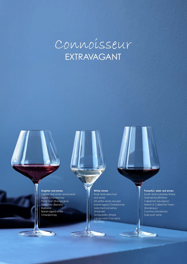 Verre à vin blanc Connoisseur Extravagant 40,5 cl Lot de 4, Clear Aida