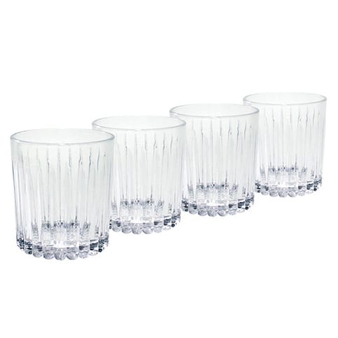 Verre à whisky Relief 31 cl lot de 4, Clair Aida