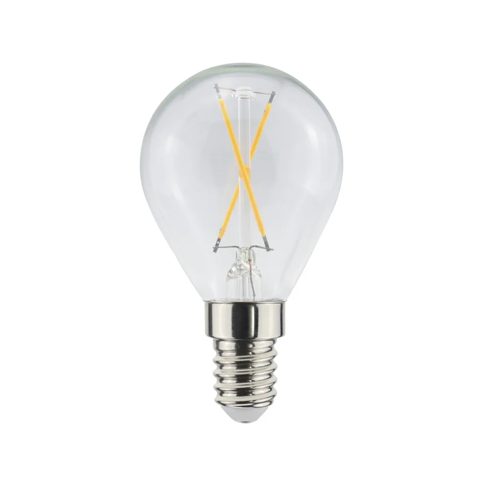 Ampoule à filament LED Airam, source de lumière en forme de boule, clair, non-dimmable, 2-filament e14, 1w Airam
