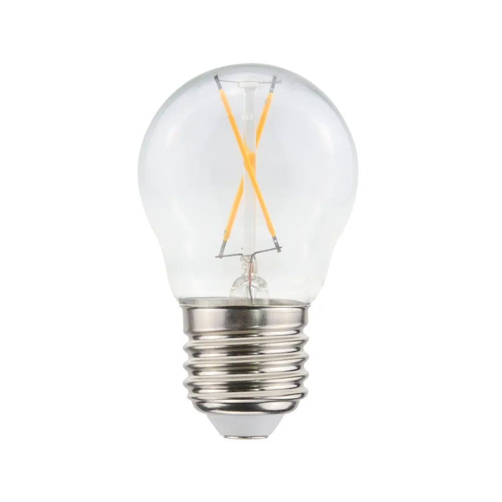 Ampoule Airam Filament LED en forme de boule, source de lumière., clair, non-dimmable, 2-filament e27, 1w Airam