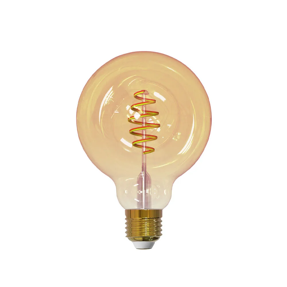 Ampoule LED à filament Airam Smarta Hem, ambre, 95mm, spirale e27, 6w Airam