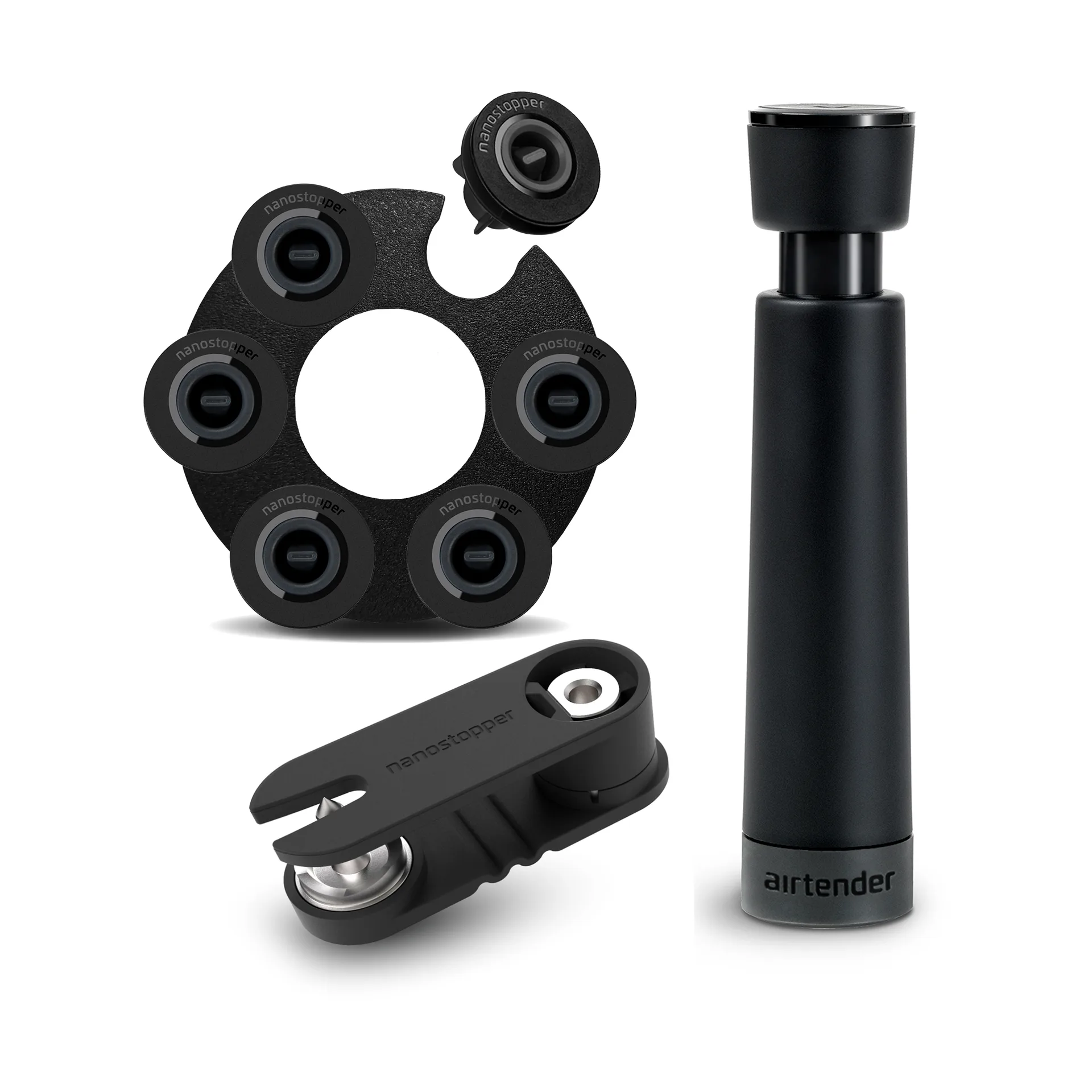 Coffret cadeau Airtender, bouchon sous vide pour aliments et vin, 9 pièces Airtender