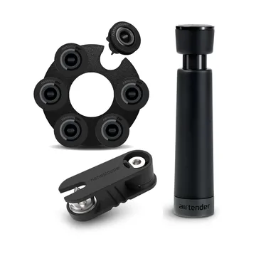 Coffret cadeau Airtender, bouchon sous vide pour aliments et vin - 9 pièces - Airtender