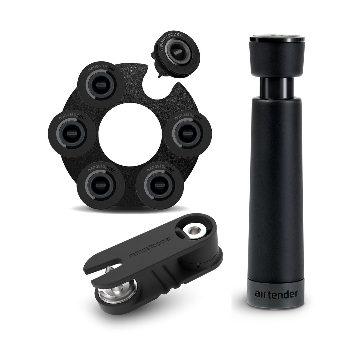 Airtender Coffret cadeau Airtender, bouchon sous vide pour aliments et vin 9 pièces