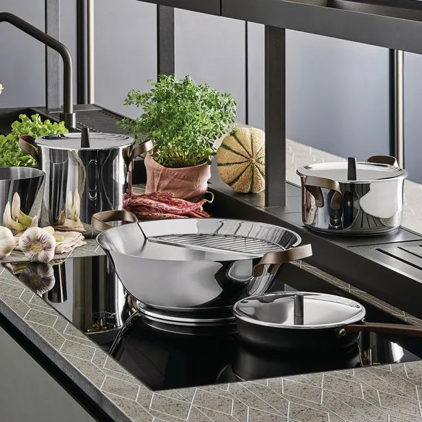 Batterie de cuisine Edo 4 Pièces, Acier inoxydable Alessi