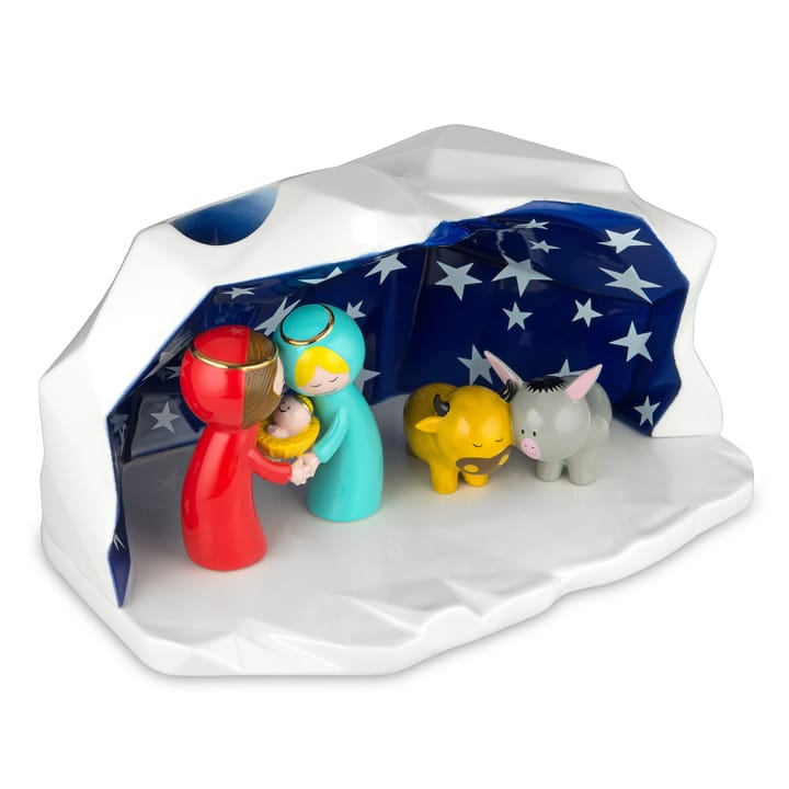 Berceau avec figurines en porcelaine Happy Eternity baby, 1 Set Alessi