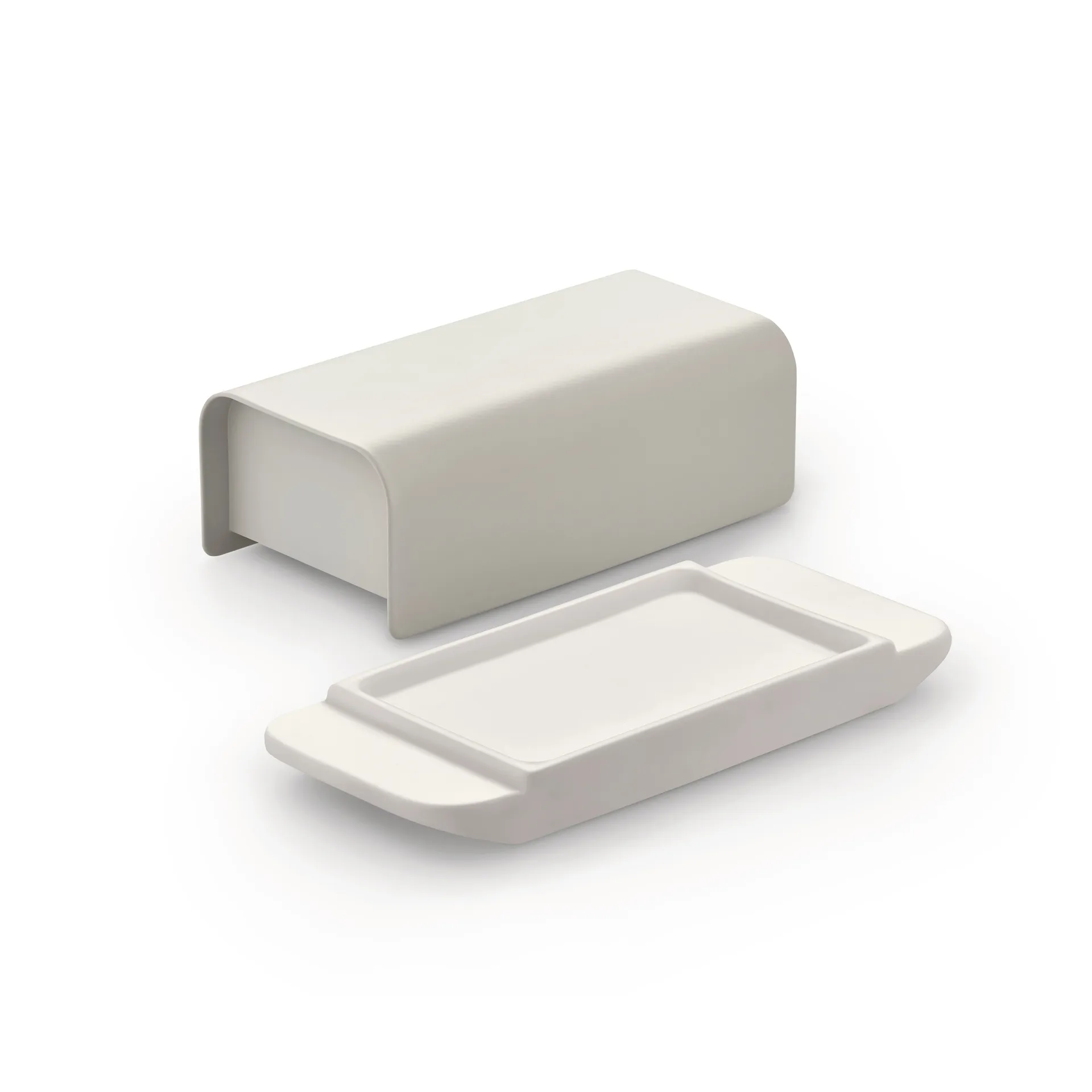 Beurrier Mattina 9,5x21 cm, Gris chaud-acier inoxydable Alessi