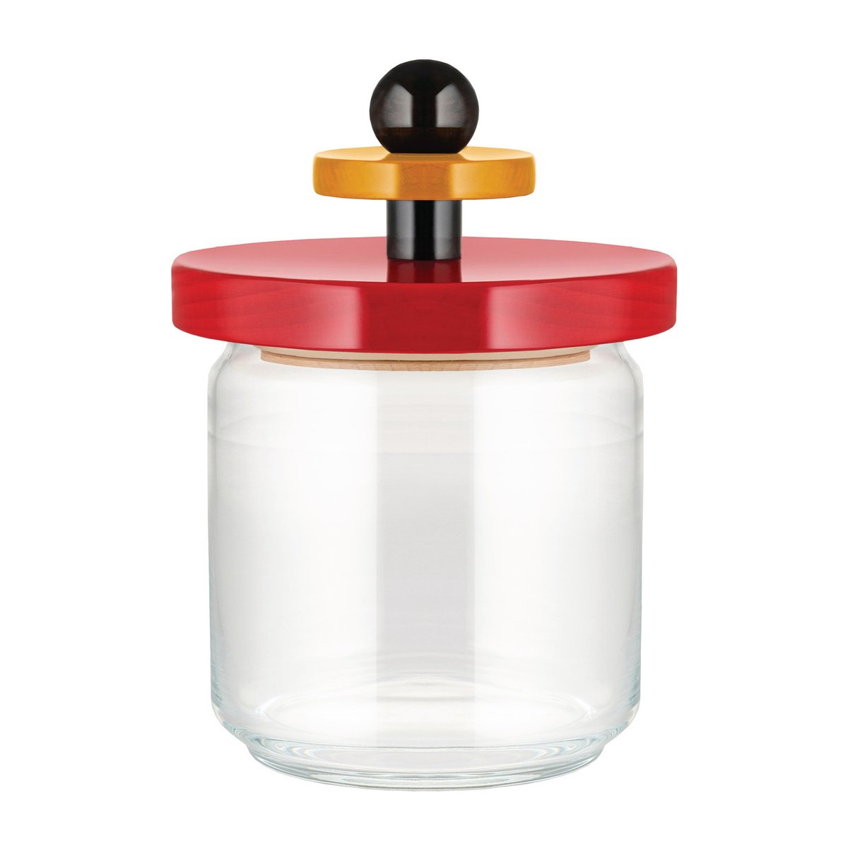 Alessi Bocal de rangement Twergi 0,75 L Rouge | Design Scandinave | Bocaux de conservation | Jaune