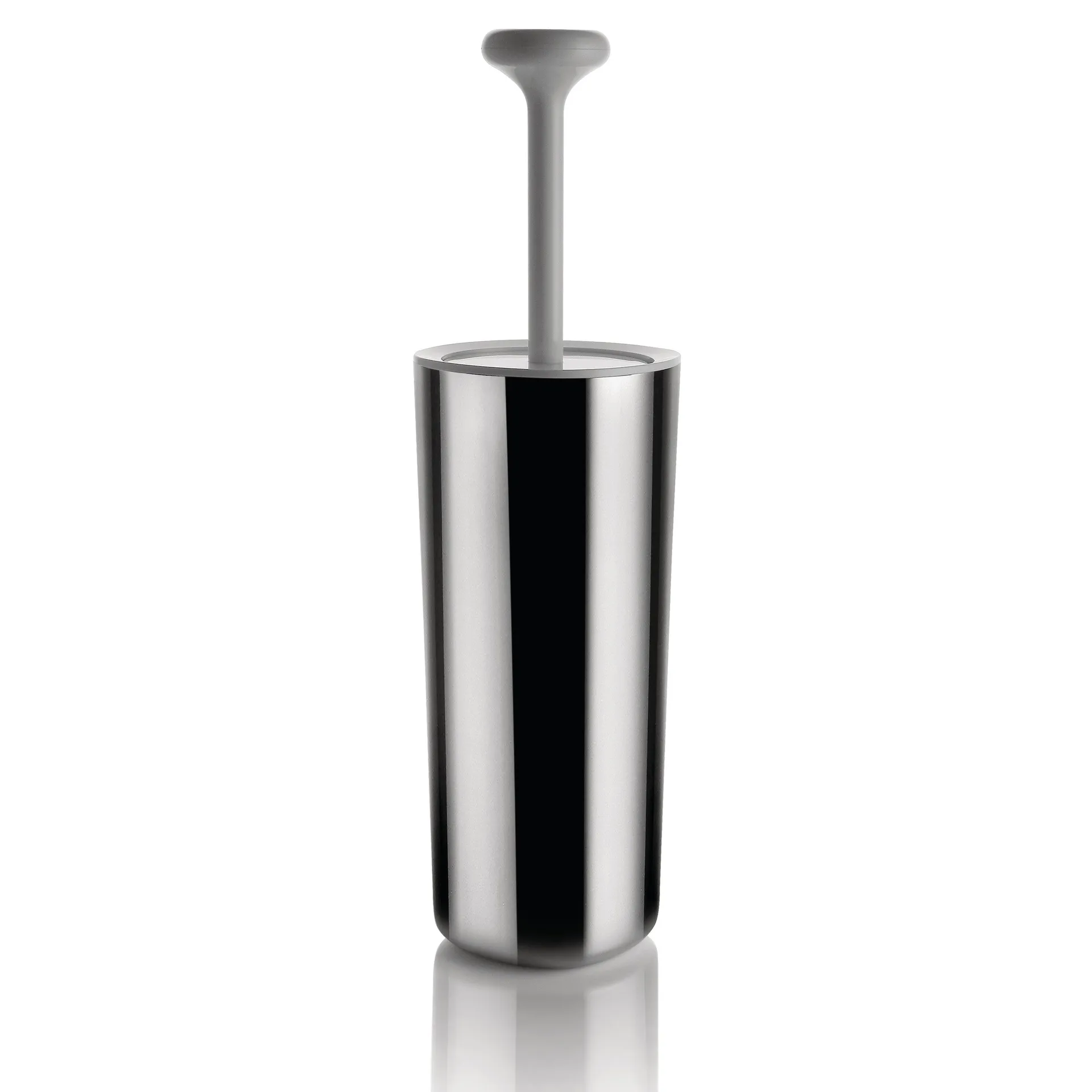 Brosse WC Birillo, Blanc-acier inoxydable Alessi