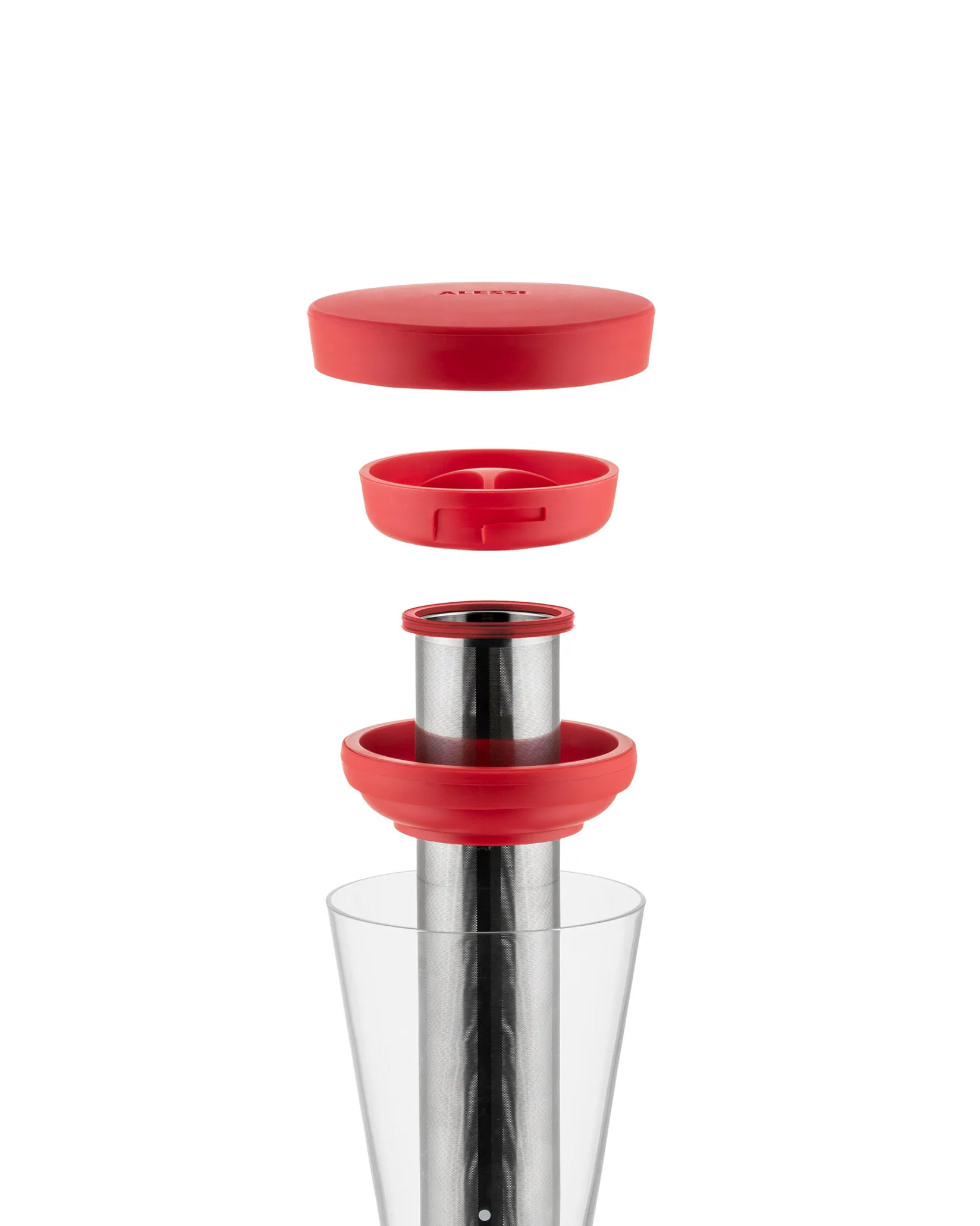 Carafe Mazagran pour le café à froid, Rouge Alessi