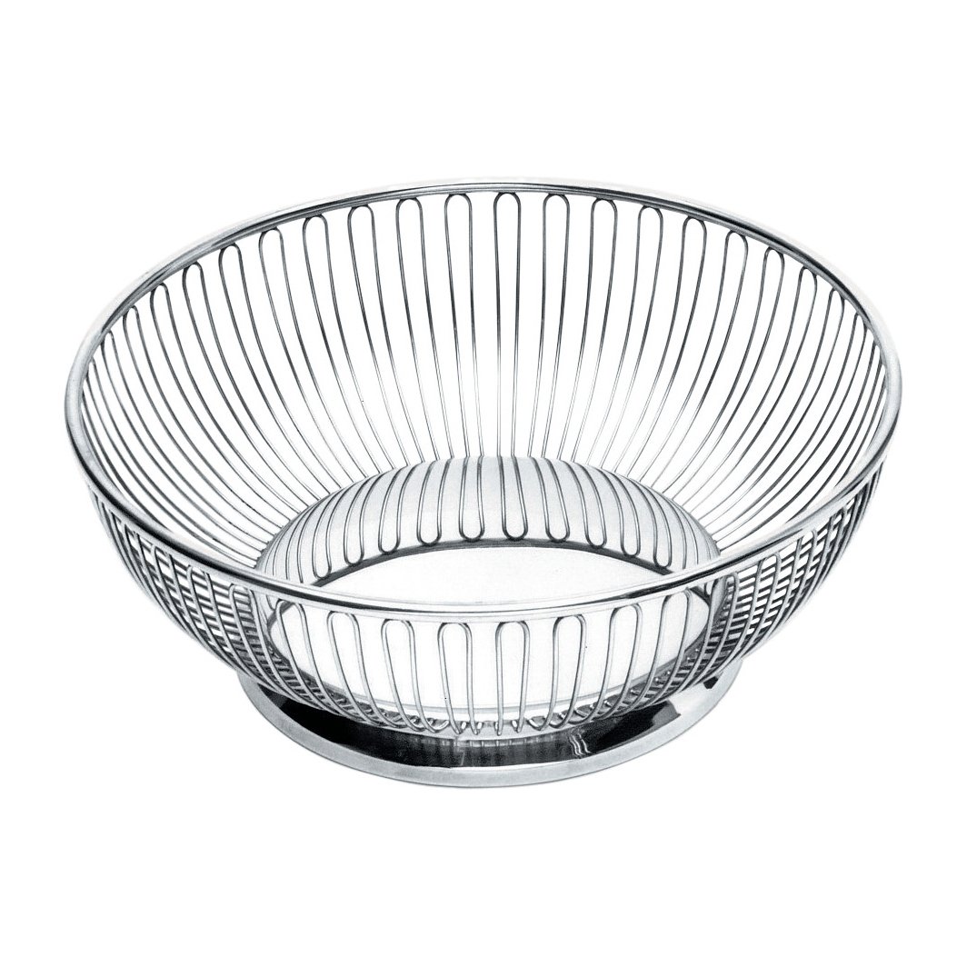 alessi corbeille métallique alessi ø24,5 cm acier inoxydable