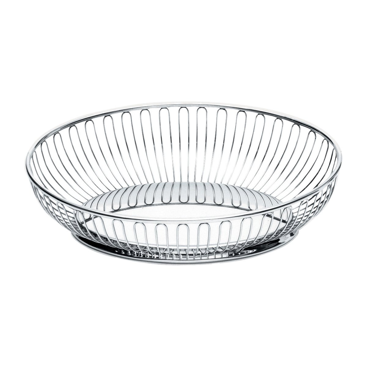 Alessi Corbeille métallique ovale Alessi 20x28 cm Acier inoxydable