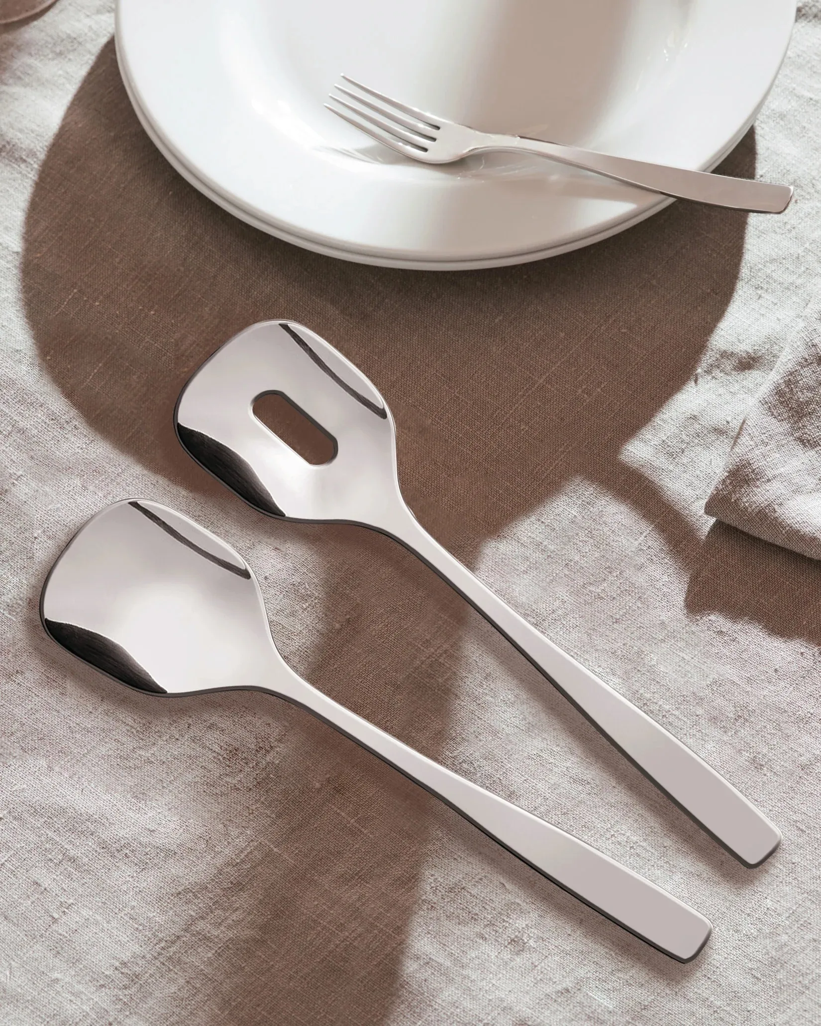 Couverts à salade KnifeForkSpoon, Acier inoxydable Alessi