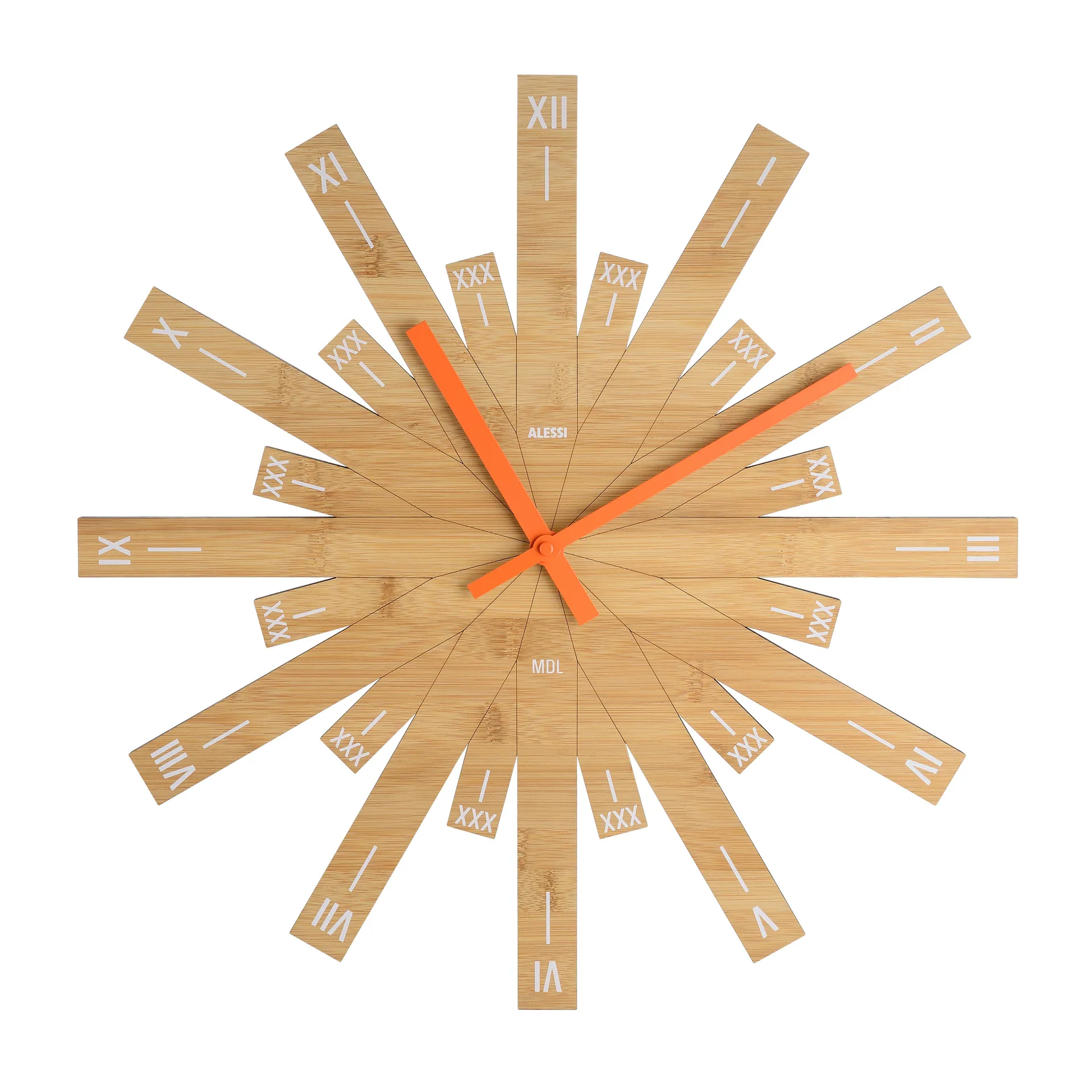 Horloge murale Raggiante, Bambou Alessi