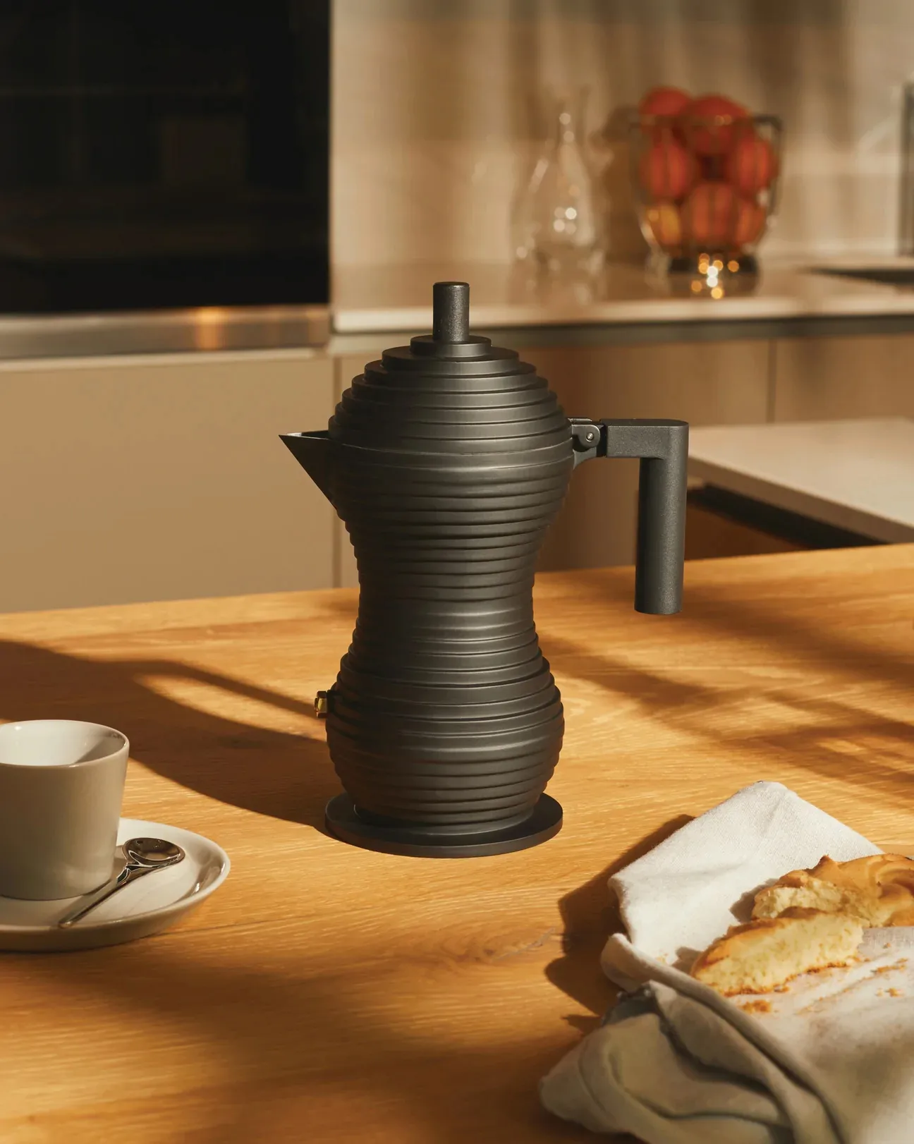Machine à expresso Pulcina noire, 15 cl, 3 tasses Alessi