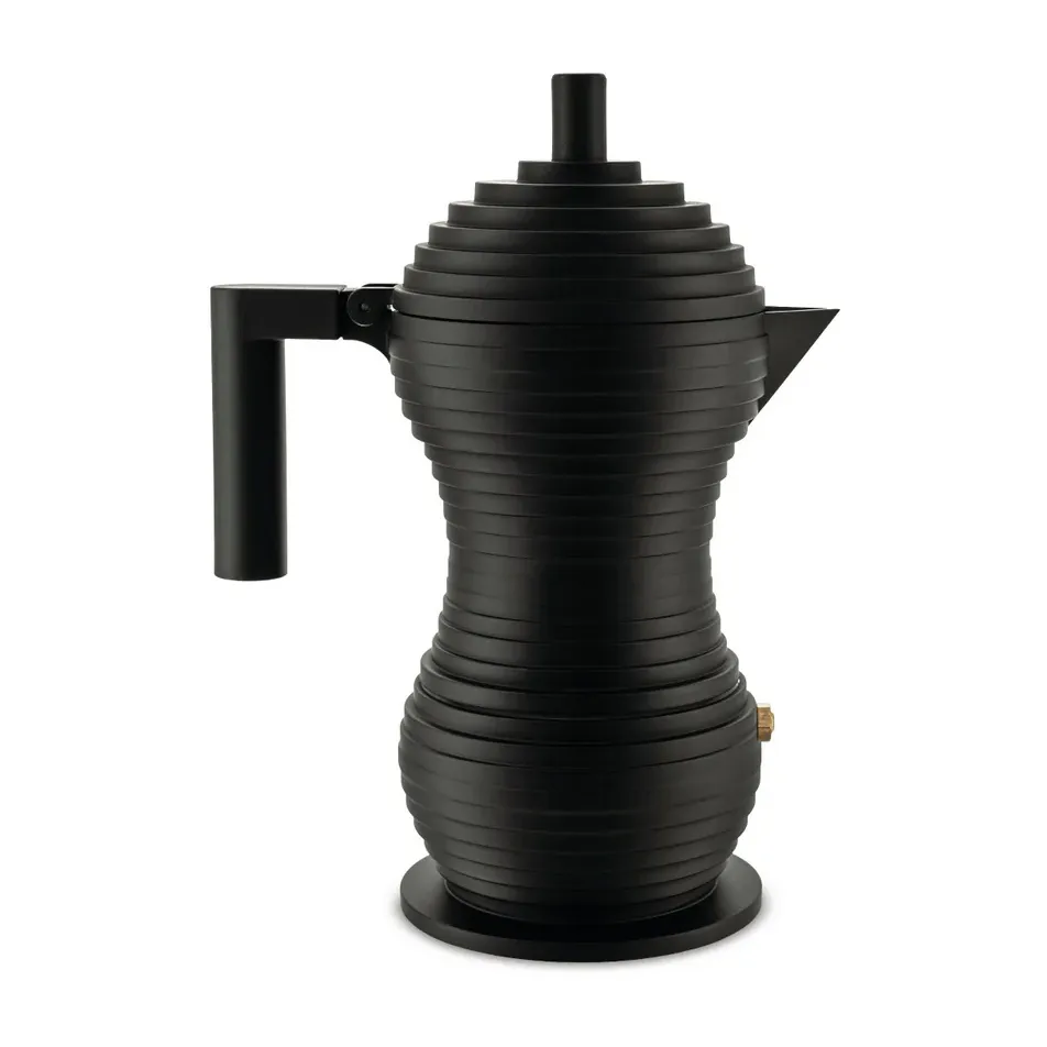 Machine à expresso Pulcina noire, 30 cl, 6 tasses Alessi