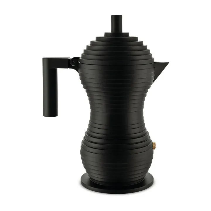 Machine à expresso Pulcina noire - 30 cl, 6 tasses - Alessi