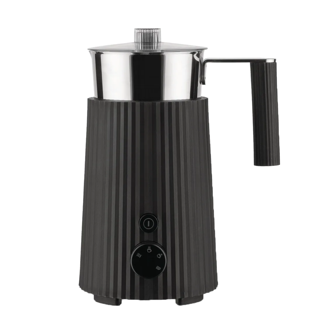 Mousseur à lait Plissé 35 cl, Noir Alessi