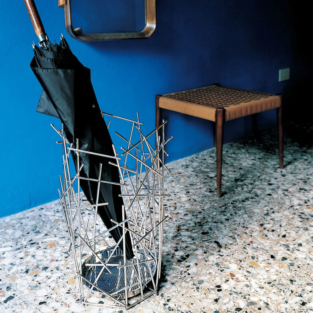 Porte-parapluie Blow up, acier inoxydable Alessi