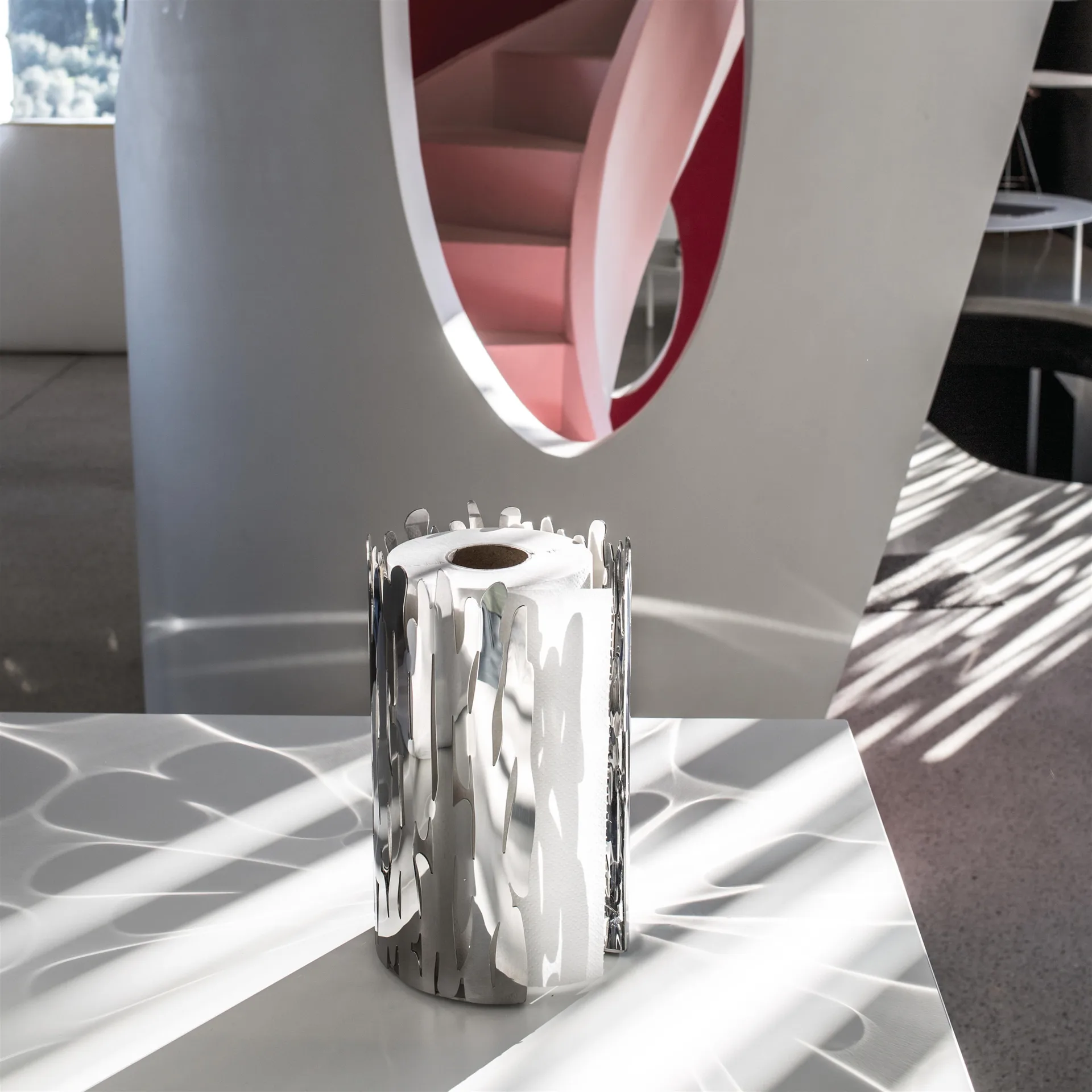 Porte rouleau essuie-tout Barkroll, Acier inoxydable Alessi