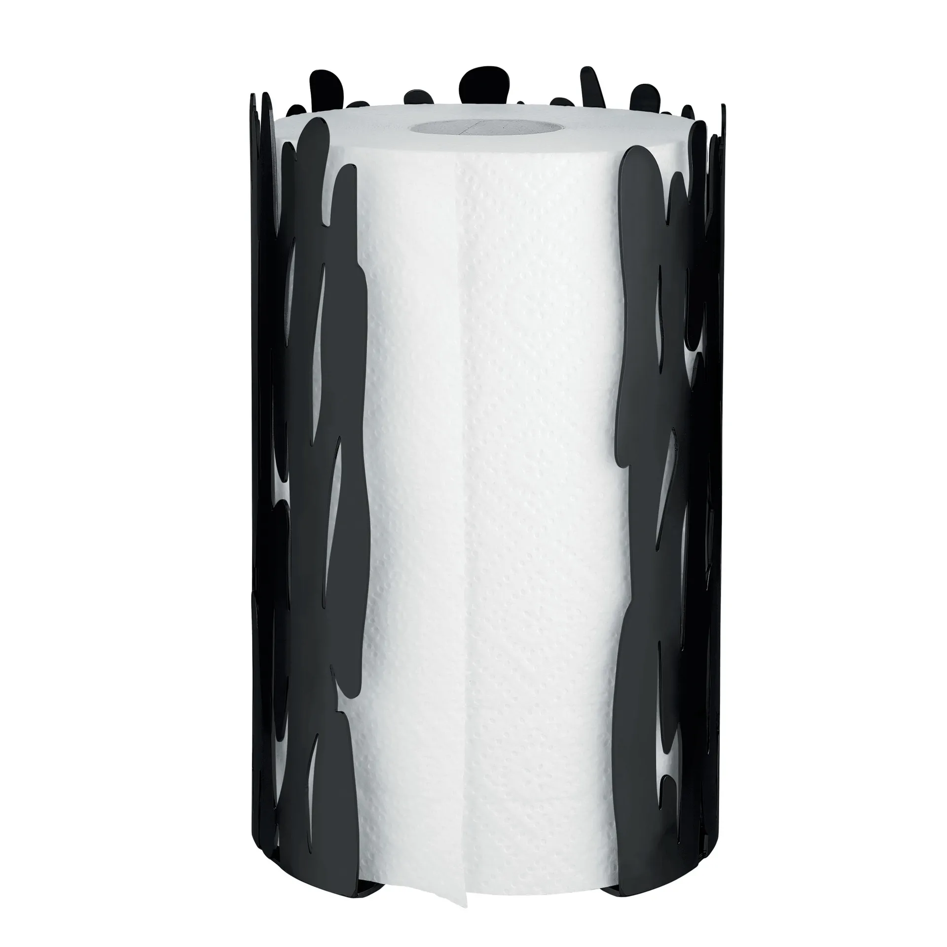 Porte rouleau essuie-tout Barkroll, Noir Alessi
