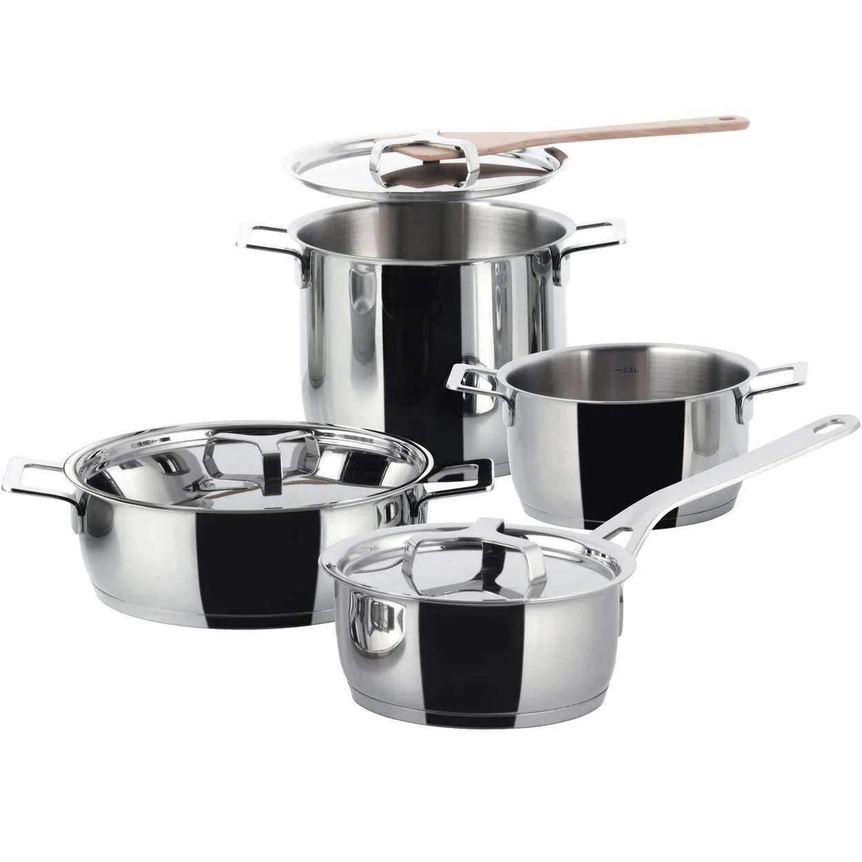 Set de casseroles Pots&Pans, 4 Pièces Alessi
