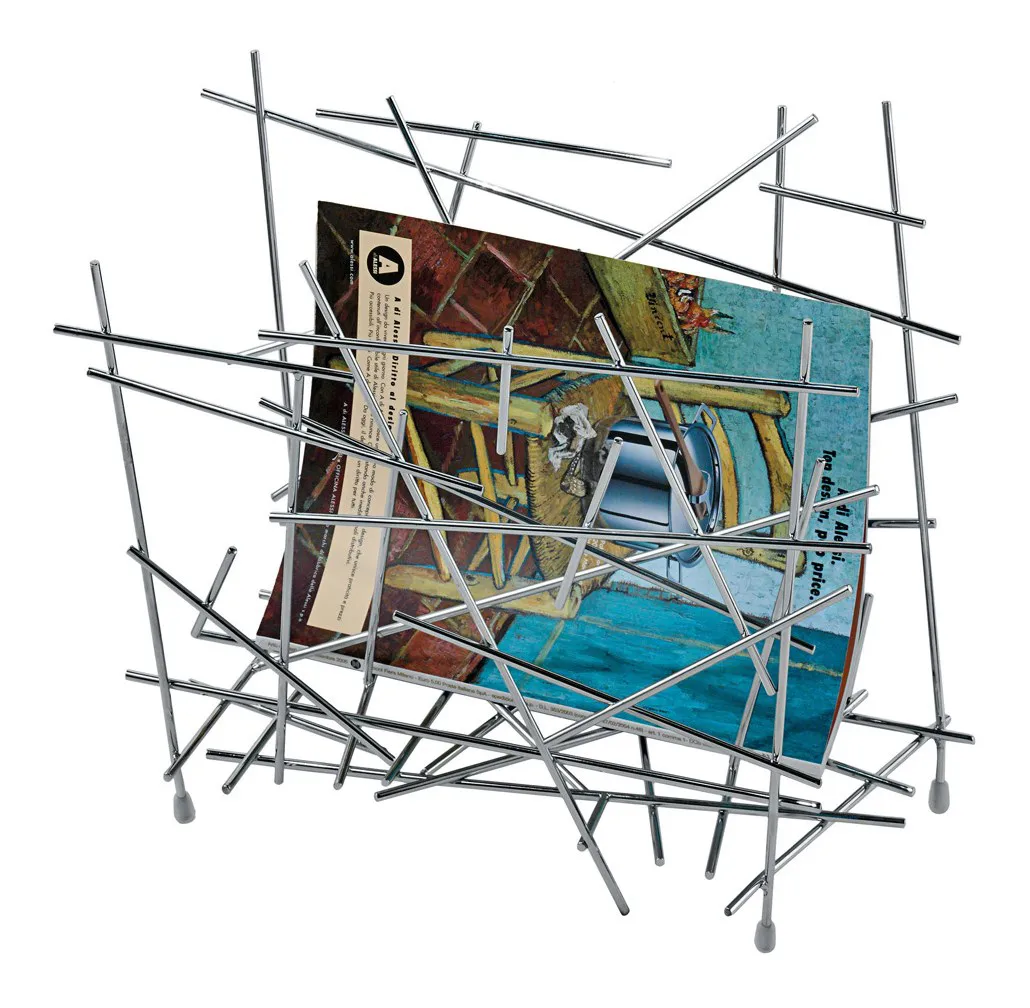 Support pour magazines Blow up, Acier inoxydable Alessi