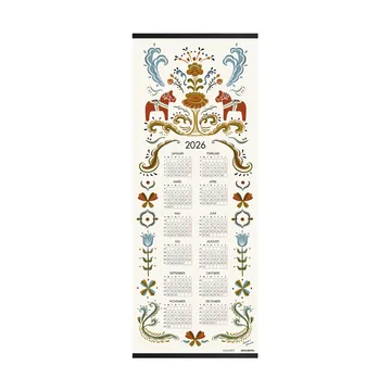 Calendrier Dalahäst 2026 - 35x90 cm - Almedahls