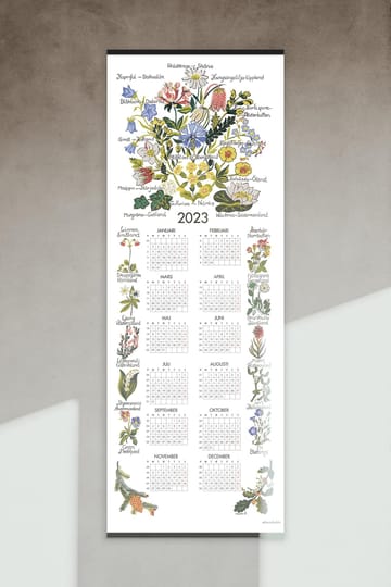 Calendrier "fleurs paysagères" 2023 - 35x90 cm - Almedahls