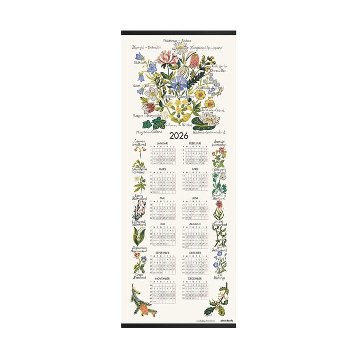 Calendrier Landskapsblommor 2026 - 35x90 cm - Almedahls