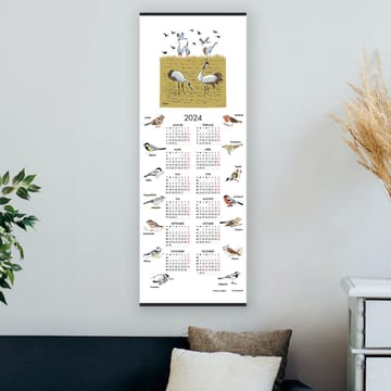 Calendrier oiseaux de Suède 2024 - 35x90 cm  - Almedahls