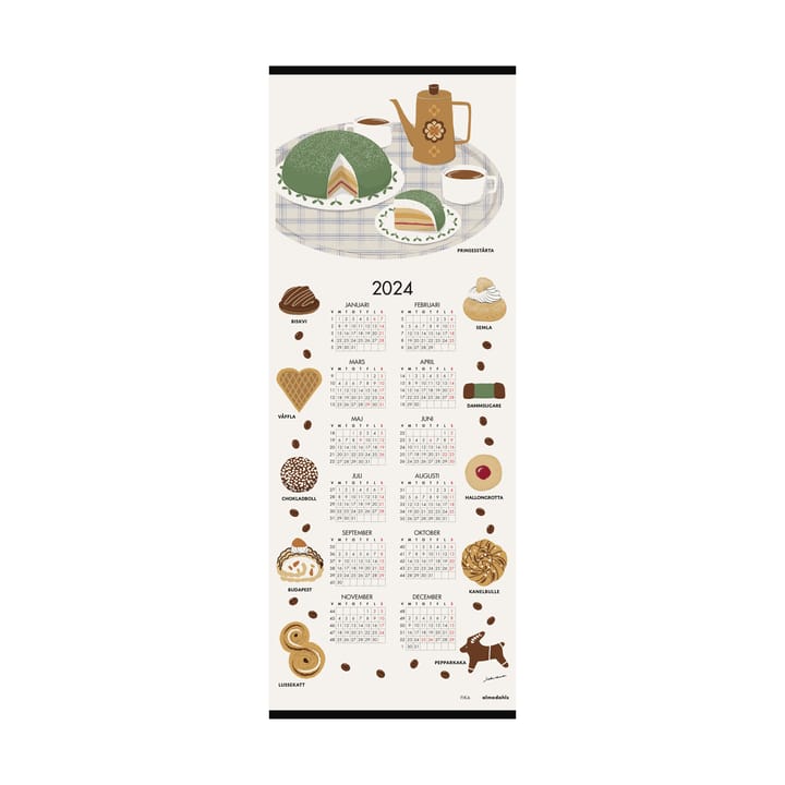 Calendrier pause-café 2024, 35x90 cm  Almedahls