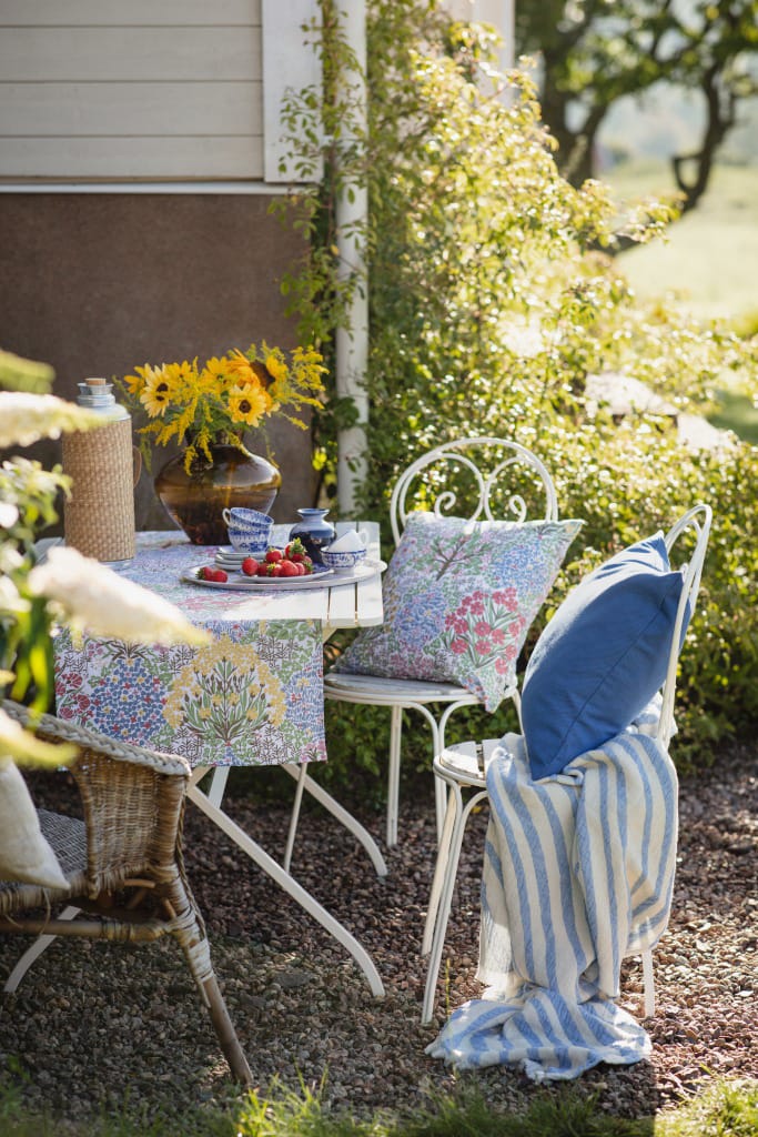 Chemin de table Botanic Garden 45x150 cm - Multi-Bleu - Almedahls