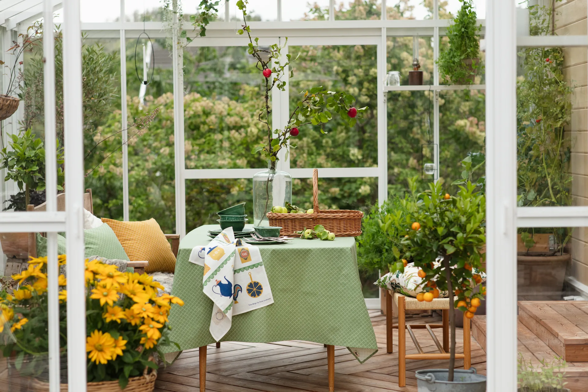 Essuie-vaisselle Time 47x70 cm, Bleu-jaune Almedahls