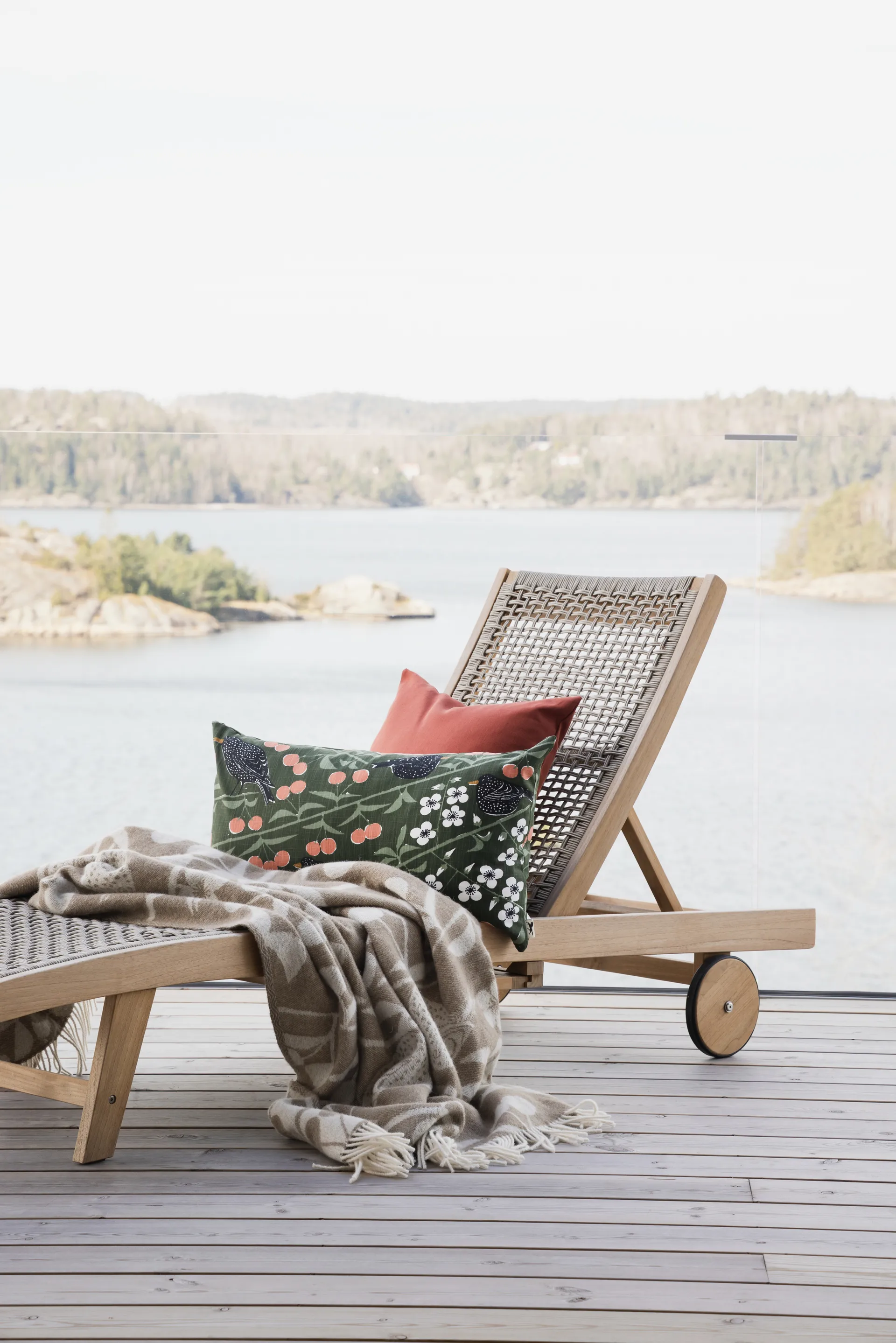 Housse de coussin Körsbärsträdgården, Vert foncé 40x70 cm Almedahls