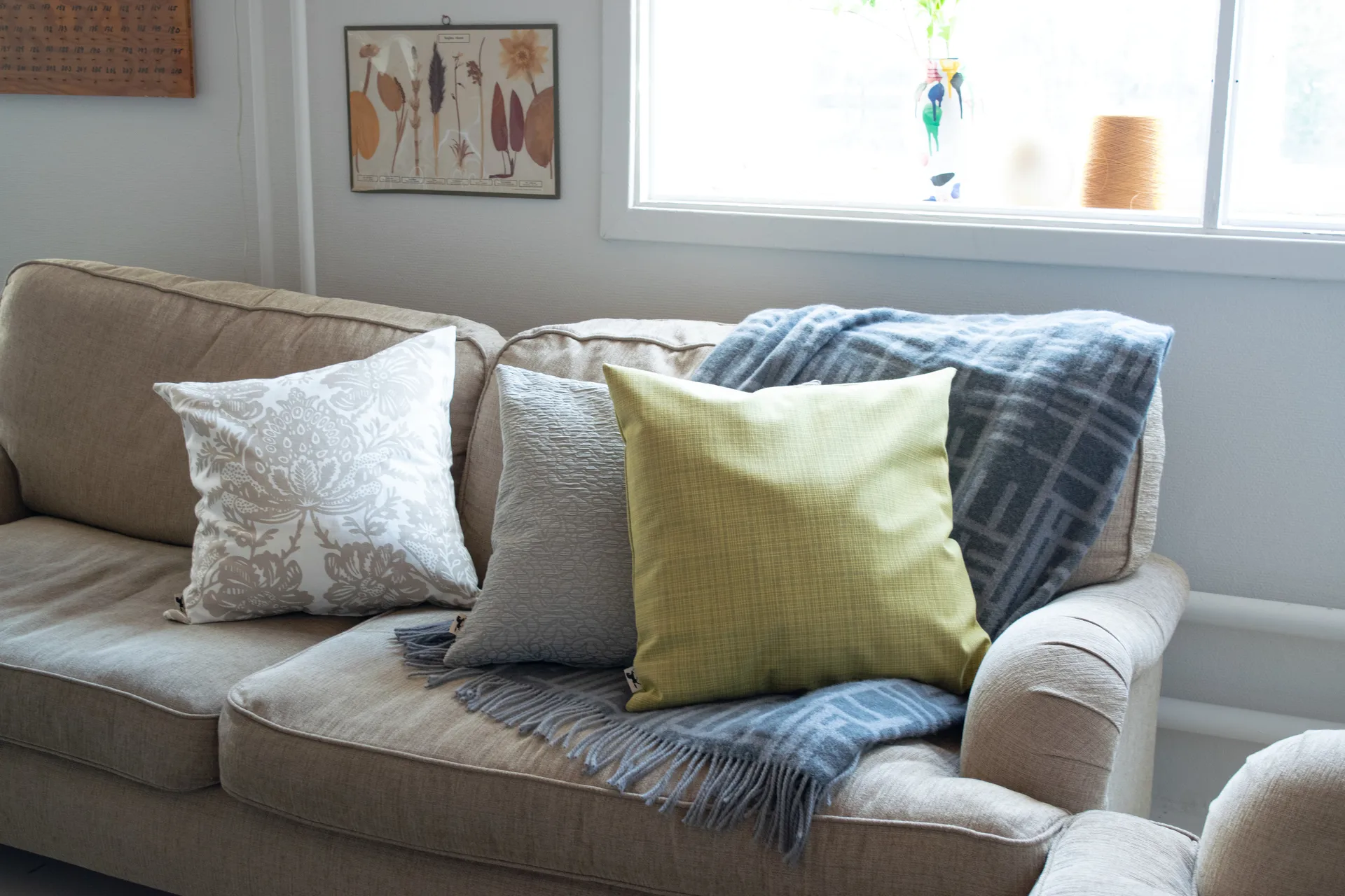 Housse de coussin Livia 50x50 cm, Gris clair Almedahls