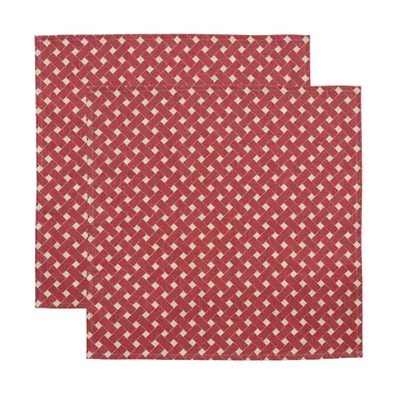 Lot de 2 serviettes en osier 45x45 cm - Rouge - Almedahls