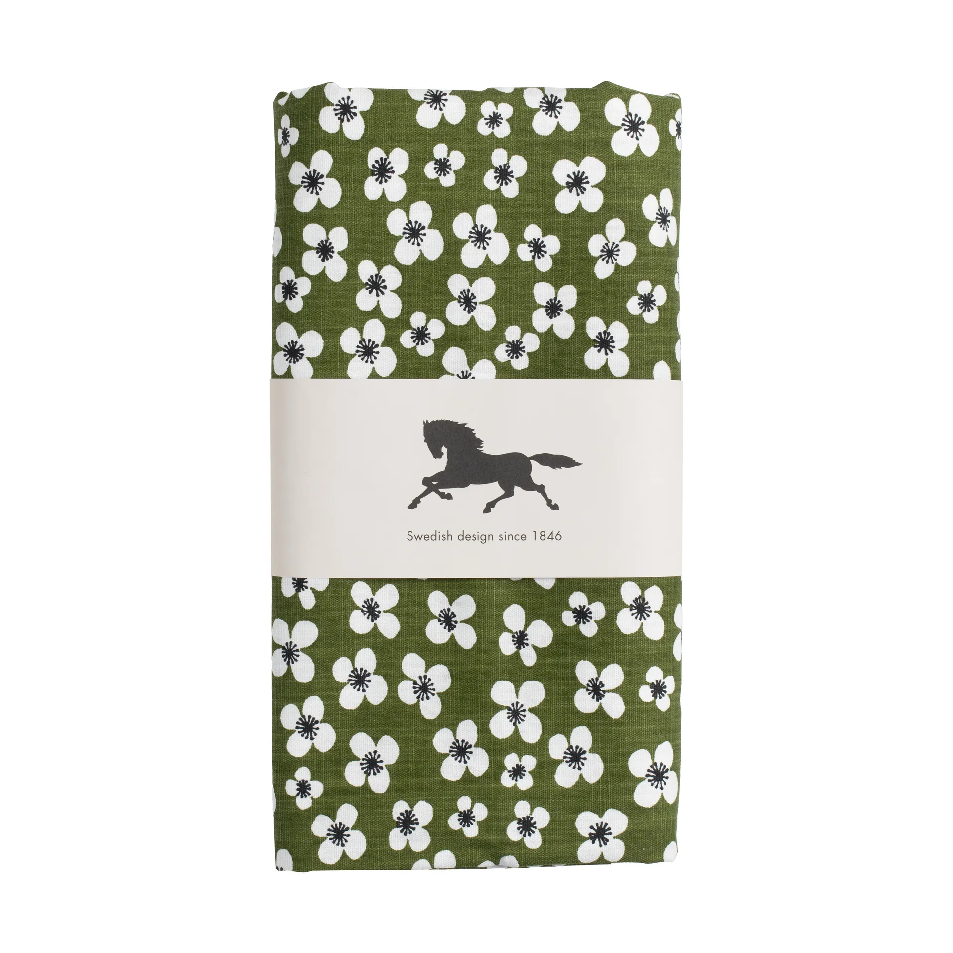 Nappe cirée Belle Amie, Vert foncé 145x220 cm Almedahls