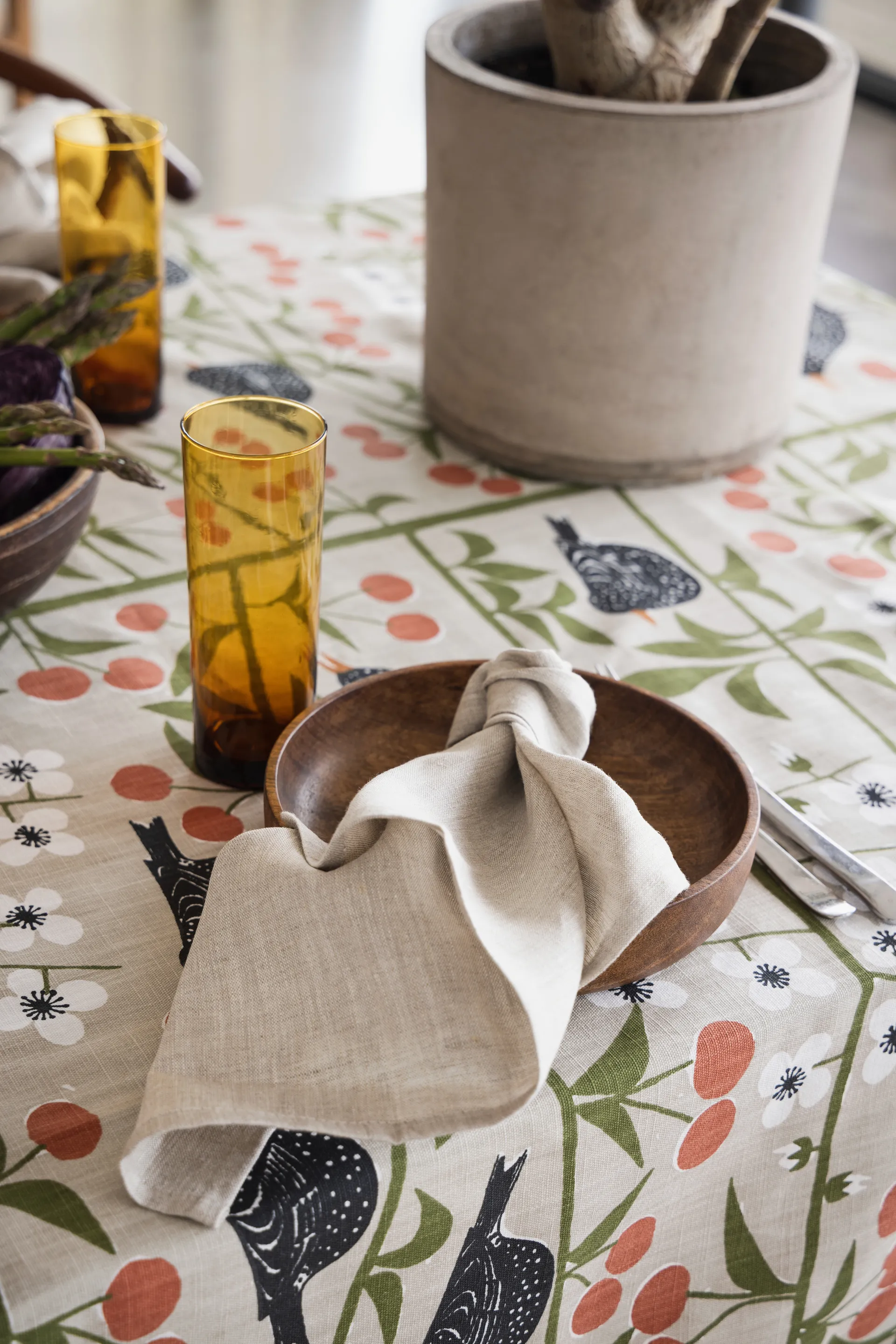 Nappe Körsbärsträdgården, Beige 145x250 cm Almedahls