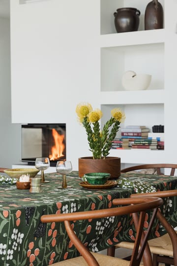 Nappe Körsbärsträdgården - Vert foncé 145x250 cm - Almedahls