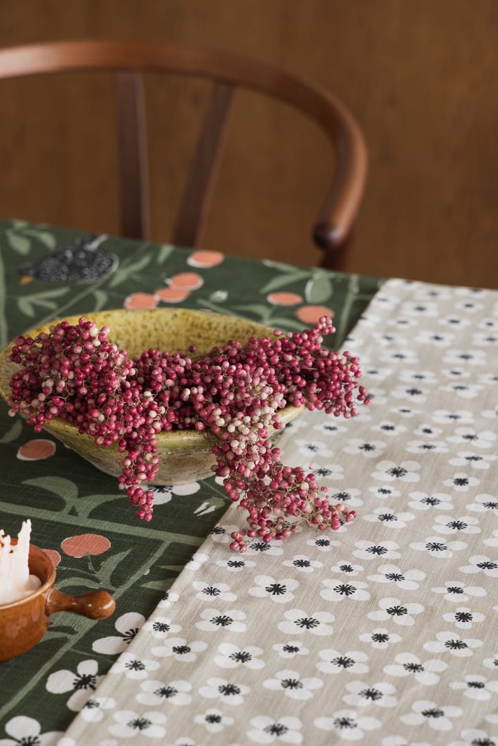 Nappe Körsbärsträdgården, Vert foncé 145x250 cm Almedahls