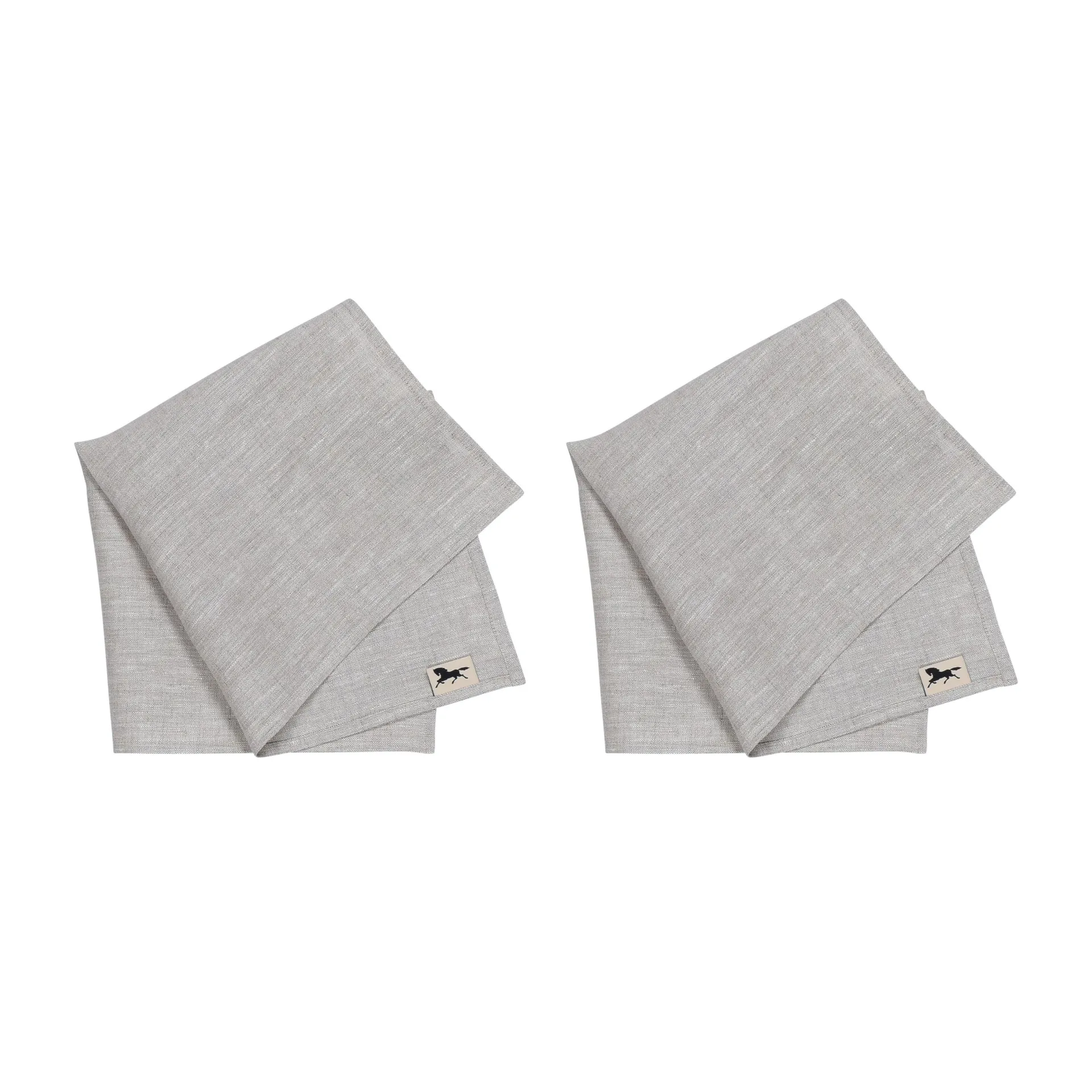Pack de 2 serviettes de table en lin 45x45 cm, Nature Almedahls