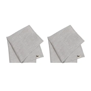 Pack de 2 serviettes de table en lin 45x45 cm - Nature - Almedahls