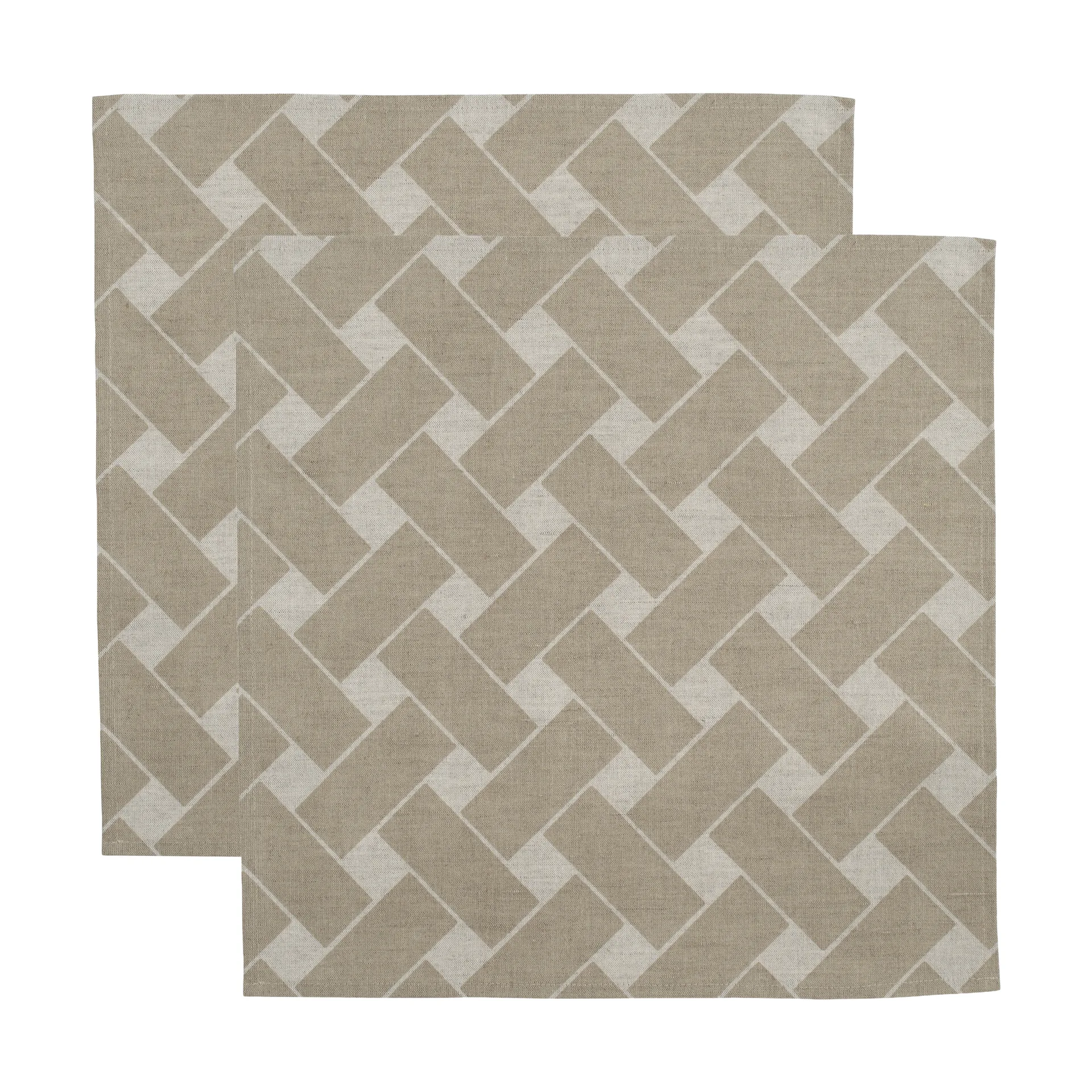 Panier XL serviette 45x45 cm lot de 2, Taupe-naturelle Almedahls