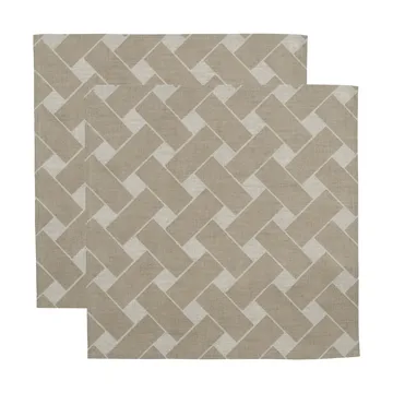 Panier XL serviette 45x45 cm lot de 2 - Taupe-naturelle - Almedahls
