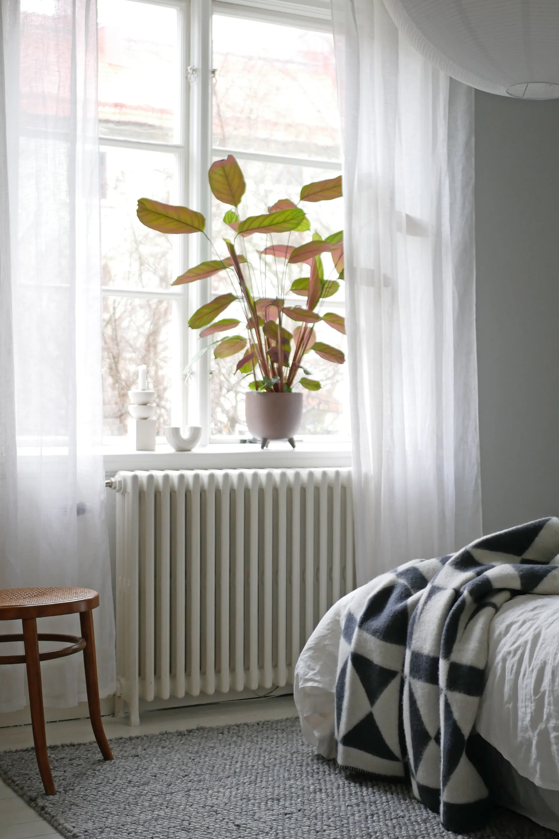 Plaid en laine Bows 130x170 cm, Gris Almedahls