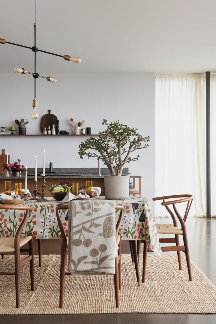 Plaid Körsbärsträdgården 130x170 cm, Marron-off-white Almedahls