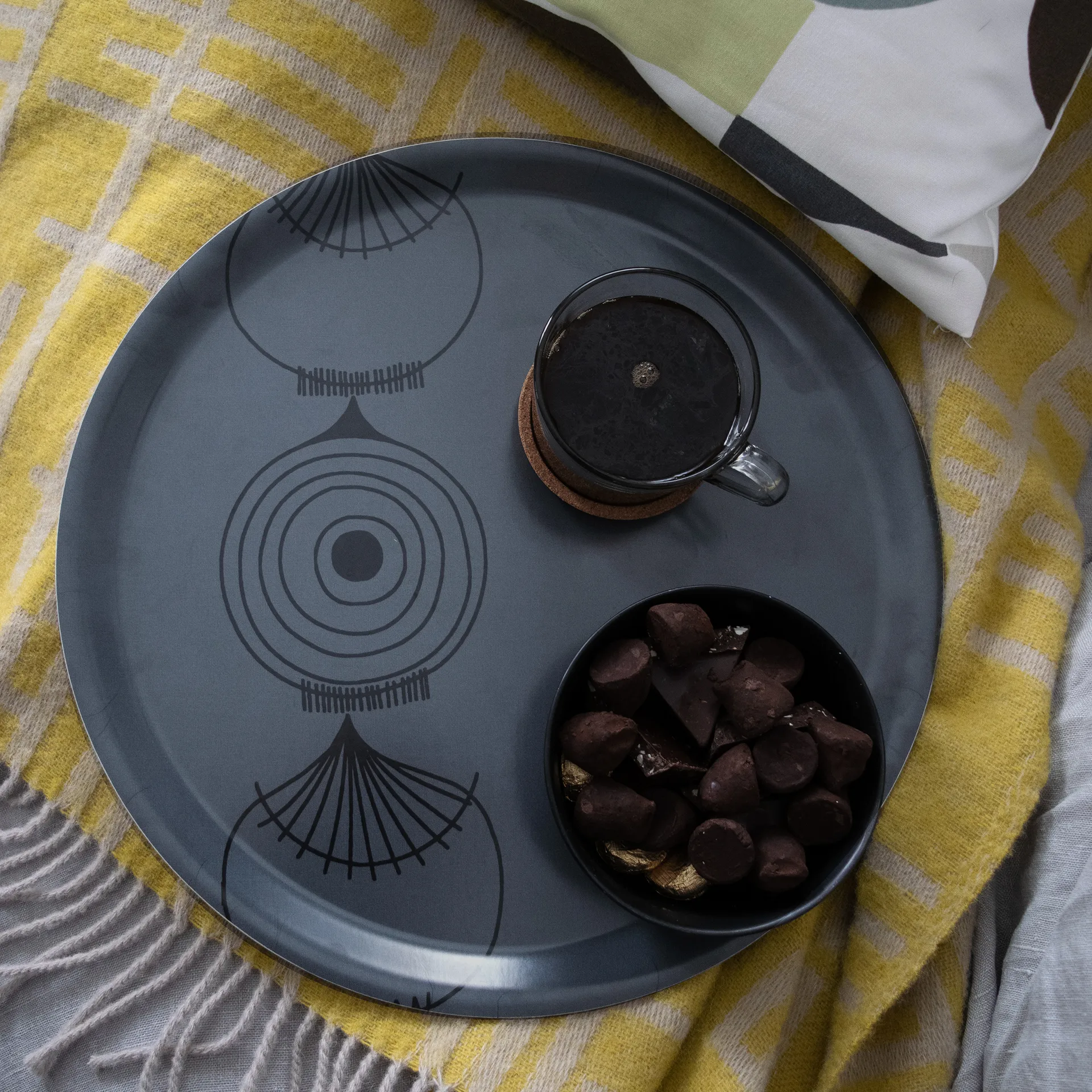 Plaid Pickepin 130 x 170cm, Olive (jaune) Almedahls