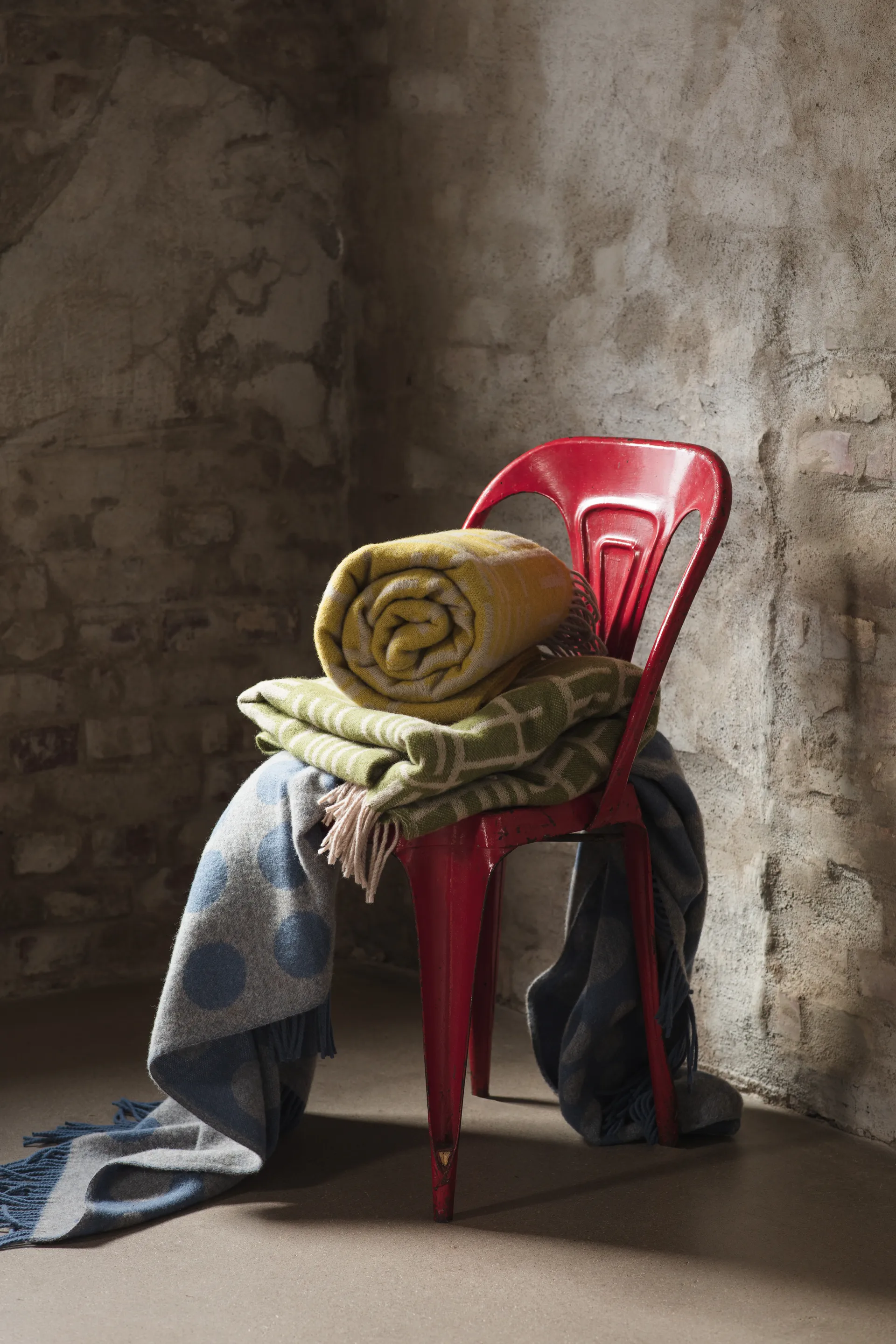 Plaid Pricktyg 130x170 cm, Bleu-beige Almedahls